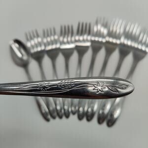 10X Set Superior INS668 Stainless Flatware Mod Mcm DINNER SALAD Forks Spoon